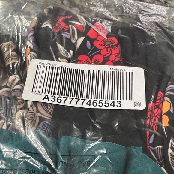 Susan Graver Black Floral Kimono and shirt set NEW L - Picture 12 of 12